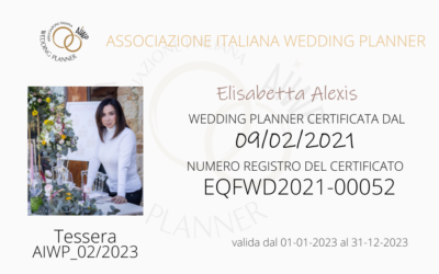 tessera associazione italiana wedding planner Elisabetta Alexis
